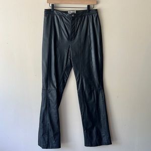 Women’s Jenni Max NYC black leather pants, size 6